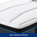 Queen Mattress in Coolmax Memory Foam 6 Zone Pocket Coil Soft Firmness - 45-Degree Angle