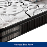 Queen Mattress in Gel Memory Foam Pocket Coil Medium Firm Bed 34cm Thick - Side View