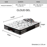 Queen Mattress in Gel Memory Foam Pocket Coil Medium Firm Bed 34cm Thick - Close-Up Angle