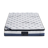 Single Mattress Latex Pillow Top Pocket Spring Foam Medium Firm Bed - Front View