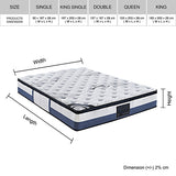 Single Mattress Latex Pillow Top Pocket Spring Foam Medium Firm Bed - Close-Up Angle