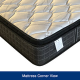 Queen Mattress in Bamboo Bonnel Spring Extra Firm Bed - Front View