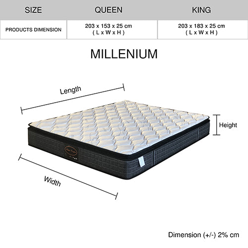 Queen Mattress in Bamboo Bonnel Spring Extra Firm Bed