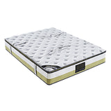 Queen Mattress Memory Pillow Top Pocket Spring Foam Medium Firm Bed - Front View