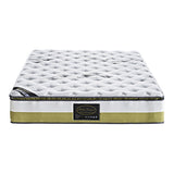 Queen Mattress Memory Pillow Top Pocket Spring Foam Medium Firm Bed - Side View