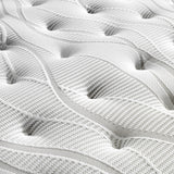 Mattress Euro Top King Size Pocket Spring Coil with Knitted Fabric Medium Firm 34cm Thick - Top-Down View