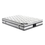 Mattress Euro Top Queen Size Pocket Spring Coil with Knitted Fabric Medium Firm 34cm Thick - Front View