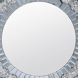 Wall Mirror Sparkling Crush Crystal MDF Silver And Grey MRR-01 - Side View
