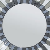 Wall Mirror MDF Smokey Silver And Grey Clear Image MRR-05 - Side View
