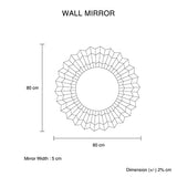 Wall Mirror MDF Smokey Silver And Grey Clear Image MRR-05 - 45-Degree Angle