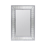 Wall Mirror MDF Silver Mirror Clear Image Rectangular Shape MRR-07 - Front View