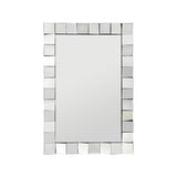 Wall Mirror MDF Silver Mirror Clear Image Rectangular Shape MRR-08 - Front View