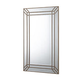 Wall Mirror MDF Construction Rectangular Shape Silver Colour - Side View