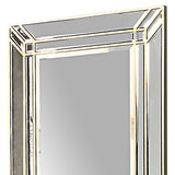 Wall Mirror MDF Construction Rectangular Shape Silver Colour - Top-Down View