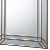 Wall Mirror MDF Construction Rectangular Shape Silver Colour - 45-Degree Angle