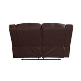 2 Seater Recliner Sofa In Faux Leather Lounge Couch in Brown