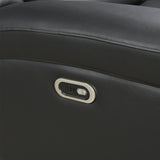 1 Seater Electric Leather/PVC Black Recliner - Side View