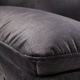 5 Seater Corner Couch Velvet Grey Fabric Recliner Sofa Lounge Set with Quilted Back Cushions - Top-Down View