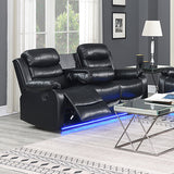 Chelsea 3R+1R+1R Seater Finest Leatherette Recliner Feature Console LED Light Ultra Cushioned - Extra Image