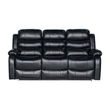 Chelsea 3R? Seater Finest Leatherette Recliner Feature Console LED Light Ultra Cushioned