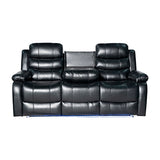 Chelsea 3R+1R+1R Seater Finest Leatherette Recliner Feature Console LED Light Ultra Cushioned - Extra Image