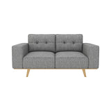 2-3 Seater Fabric Sofa Upholstery Pocket Spring Wooden Frame Grey Colour - Top-Down View