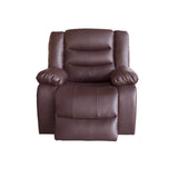 3+2+1 Seater Recliner Sofa In Faux Leather Lounge Couch in Brown - Top-Down View