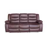 3+2+1 Seater Recliner Sofa In Faux Leather Lounge Couch in Brown - Extra Image