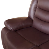 3+2+1 Seater Recliner Sofa In Faux Leather Lounge Couch in Brown - Extra Image