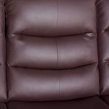 3+2+1 Seater Recliner Sofa In Faux Leather Lounge Couch in Brown - Extra Image