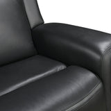 3-2-1 Seater Electric Leather/PVC Black Recliner Set
