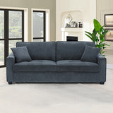 2+3 Seater Sofa Set Polyester Charcoal Fabric Multilayer Two Pillows Individual Pocket Spring - Close-Up Angle