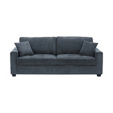 2+3 Seater Sofa Set Polyester Charcoal Fabric Multilayer Two Pillows Individual Pocket Spring - Low Angle