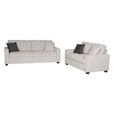 Milano 3-2 Seater Sofa Set Polyester Fabric Multilayer Two Pillows Attached Individual Pocket Spring - Front View