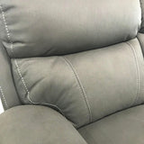 3+1+1 Seater Electric Recliner Sofa In Luxe Rhino Polyester Plywood Fabric In Ash Colour with Plastic Black Base - Extra Image