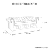 3+2+1 Seater Genuine Leather Upholstery Deep Quilting Pocket Spring Button Studding Sofa Lounge Set for Living Room Couch In Brown Colour - Extra Image