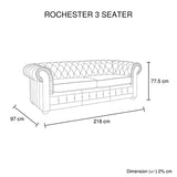 3+2+1 Seater Genuine Leather Upholstery Deep Quilting Pocket Spring Button Studding Sofa Lounge Set for Living Room Couch In Brown Colour - Extra Image