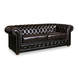 3+2+1 Seater Genuine Leather Upholstery Deep Quilting Pocket Spring Button Studding Sofa Lounge Set for Living Room Couch In Burgandy Colour - Front View