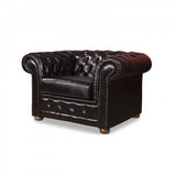 3+2+1 Seater Genuine Leather Upholstery Deep Quilting Pocket Spring Button Studding Sofa Lounge Set for Living Room Couch In Burgandy Colour - Top-Down View