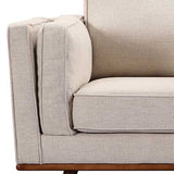 3+2+1 Seater Sofa Beige Fabric Lounge Set for Living Room Couch with Wooden Frame - Top-Down View