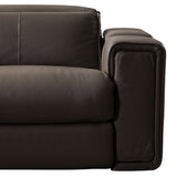 Corner Sofa Square Wedge Finest Genuine Leather Grey Electric Recliner Storage Drawer with 2x Cup Holders Lounge Set for Living Room - Top-Down View