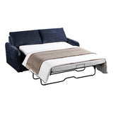 Multifunctional 3 Seater Sofa Bed Fabric Upholstery Wooden Structure - Front View