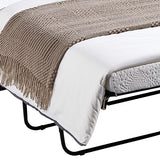 Multifunctional 3 Seater Sofa Bed Fabric Upholstery Wooden Structure - Top-Down View