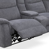 Large Sectional Corner Modular Lounge Suite in Fabric with Electric Recliner - Side View