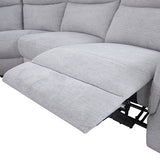 Large Sectional Corner Modular Lounge Suite in Fabric with Electric Recliner - Top-Down View