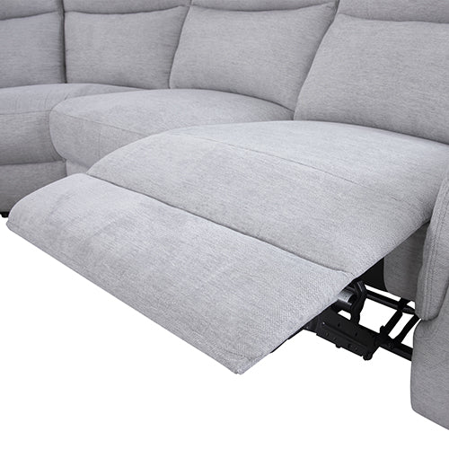 Large Sectional Corner Modular Lounge Suite in Fabric with Electric Recliner