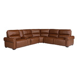 Havana 6 Seater Genuine Leather Recliner Sofa Power Slide Chaise Zero Gravity Mechanism - Side View