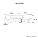 Havana 6 Seater Genuine Leather Recliner Sofa Power Slide Chaise Zero Gravity Mechanism - 45-Degree Angle