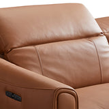 London 5 Seater Corner Sofa Chaise Genuine Leather Electric Recliner Power Slide Left Chaise - Extra Image