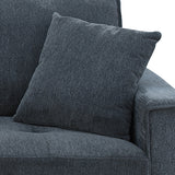 2 Seater Sofa Set Polyester Fabric Charcoal Multilayer Two Pillows Individual Pocket Spring - Top-Down View